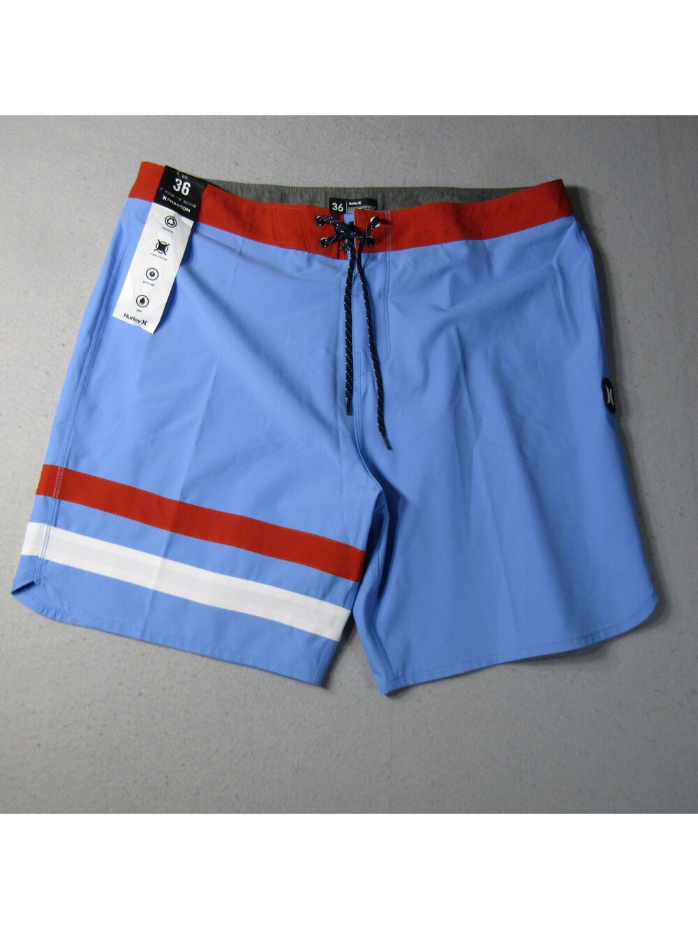 NWT Hurley Phantom Eco Block Party 18" Swim Trunks Men's 36 Aquifer